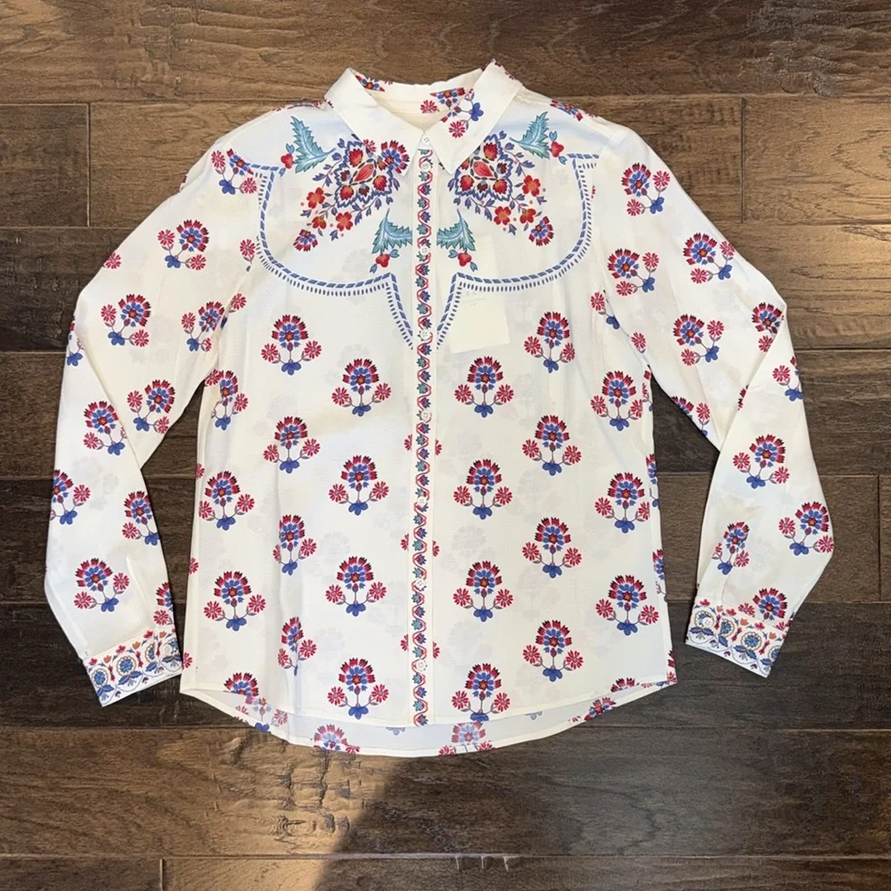 Sezane women’s 2 piece blouse and skirt. Malia collection. Shirt sz 4/skirt 2 - Picture 2 of 11